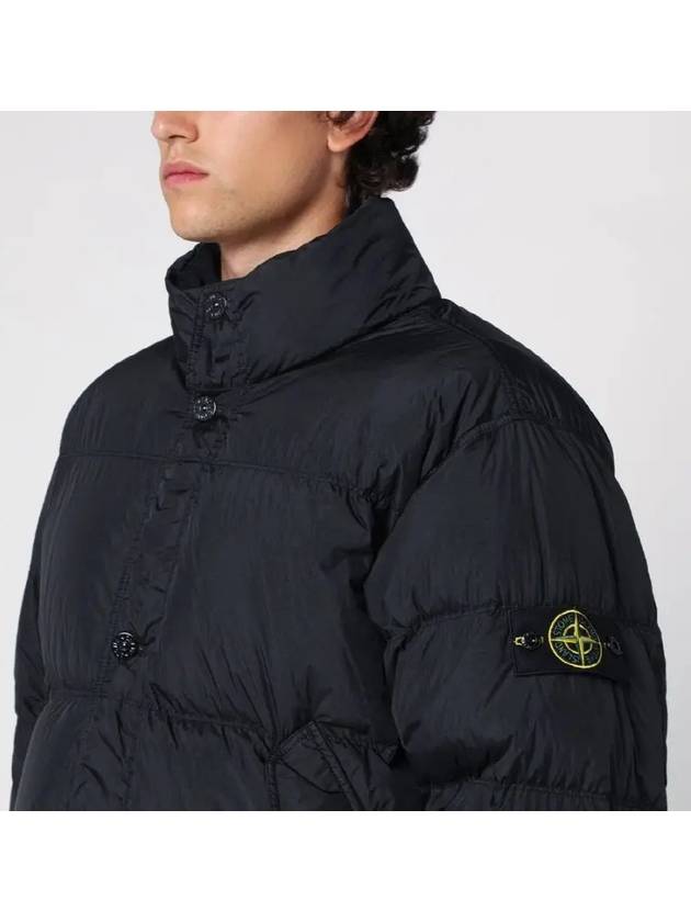 Garment Dyed Crinkle Reps Down Padding Black - STONE ISLAND - BALAAN 3