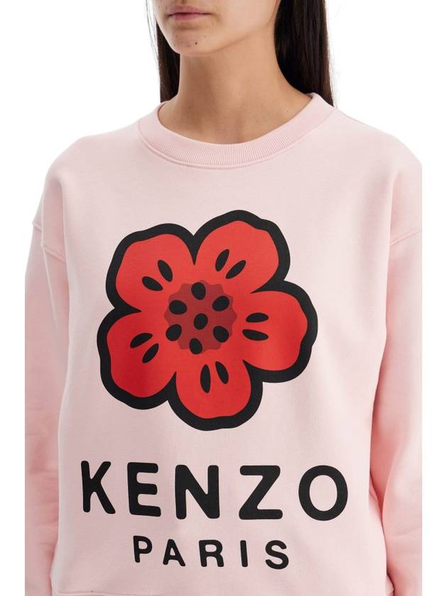 Boke Flower Cotton Sweatshirt Pink - KENZO - BALAAN 5