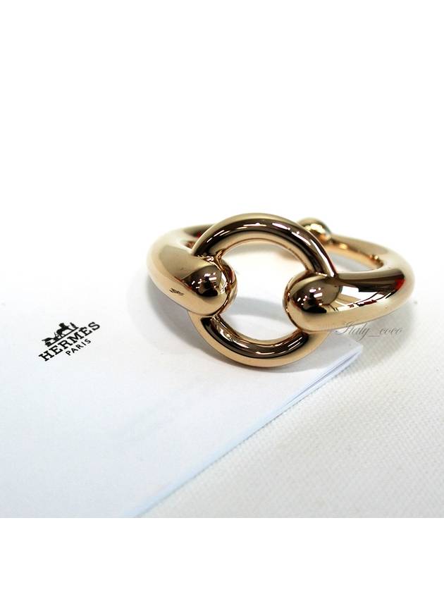 Morse Scarf Ring Gold - HERMES - BALAAN 3