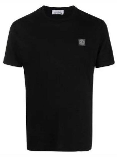 Organic Cotton Short Sleeve T-Shirt Black - STONE ISLAND - BALAAN 2