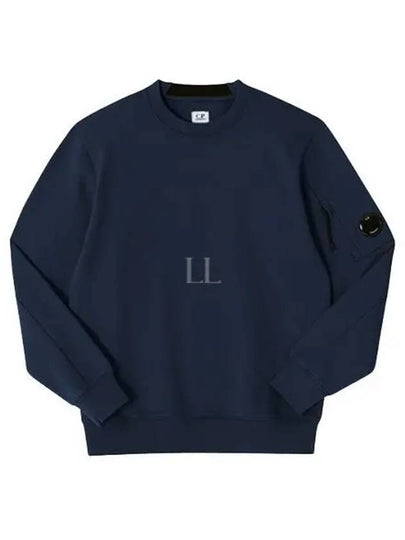 Diagonal Raised Fleece Lens Sweatshirt Navy - CP COMPANY - BALAAN 2