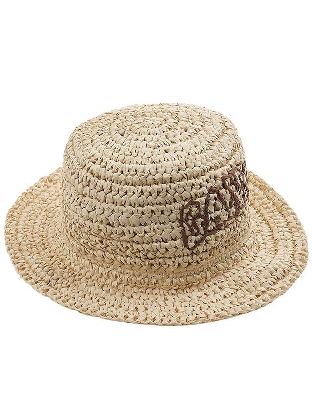 Summer Straw Bucket Hat Almond Milk - GANNI - BALAAN 5