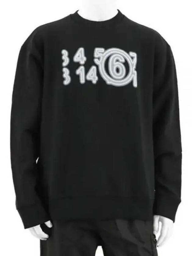 Number Logo Cotton Sweatshirt Black - MAISON MARGIELA - BALAAN 2