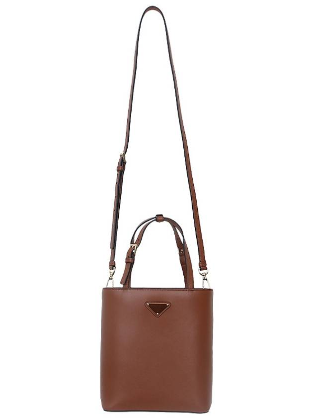 Triangle Logo Tote Bag Brown - PRADA - BALAAN 4