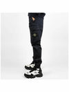 Stretch Cotton Cargo Straight Pants Navy - STONE ISLAND - BALAAN 4