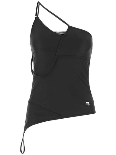 Women's Stretch Nylon One Shoulder Sleeveless Black - BALENCIAGA - BALAAN 1