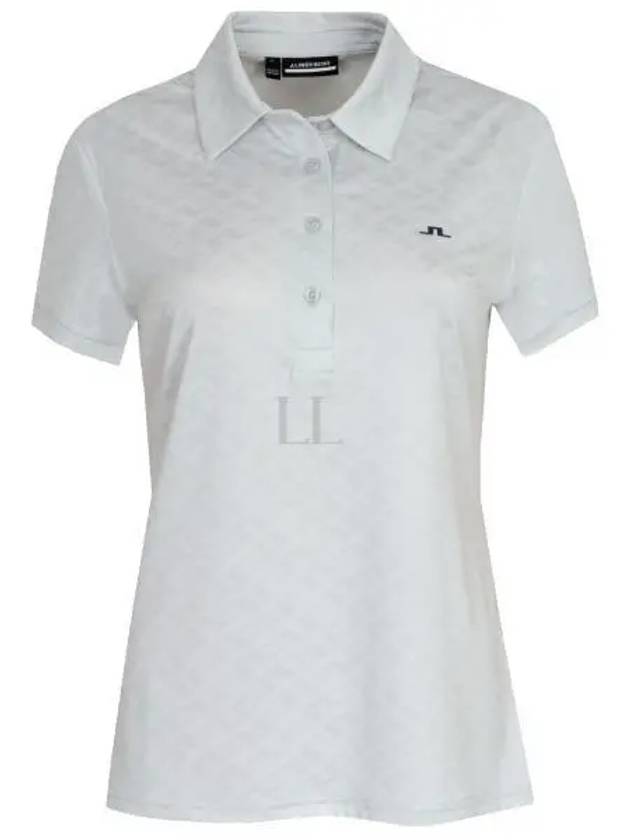 Alaya Jacquard Short Sleeve Polo Shirt Light Grey - J.LINDEBERG - BALAAN 2