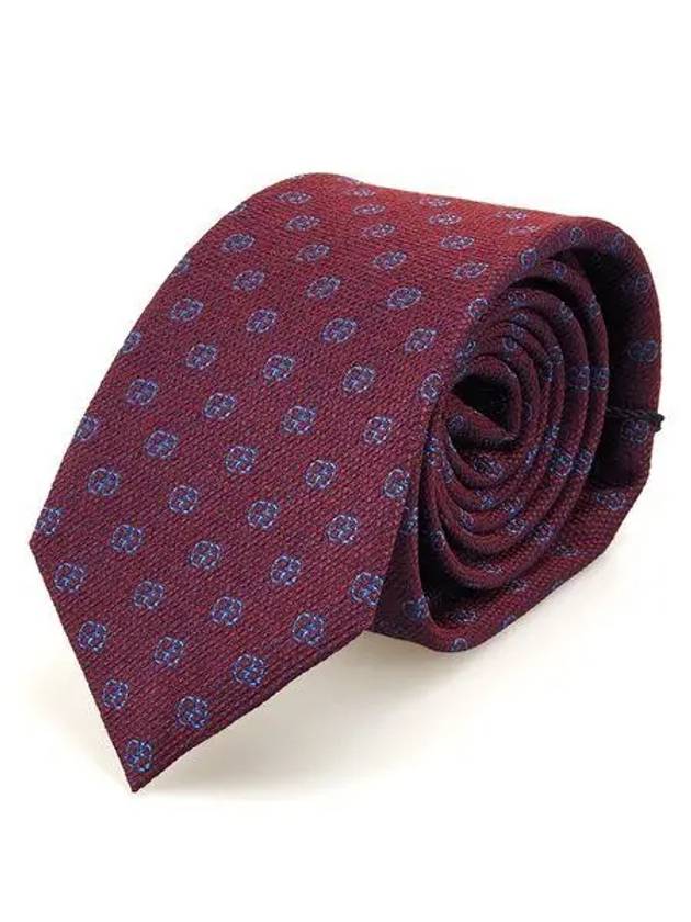 GG pattern silk wool tie burgundy e 1059632 - GUCCI - BALAAN 1