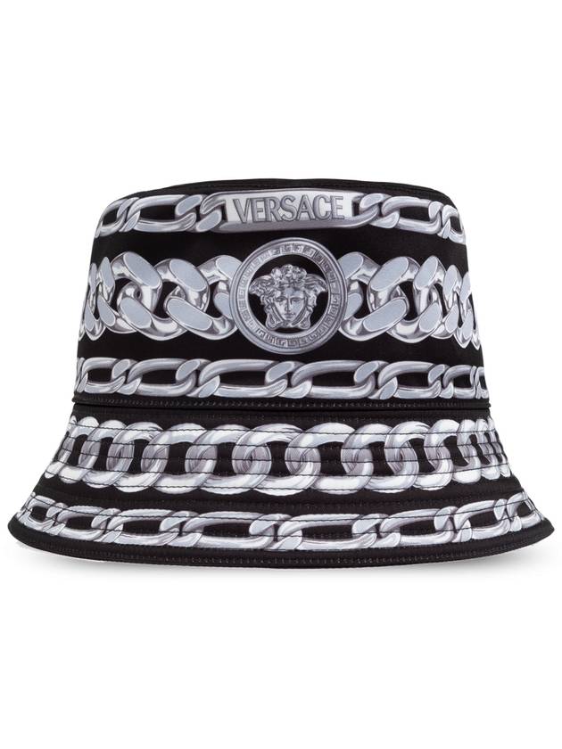 Versace Hat With Print, Men's, Black - VERSACE - BALAAN 1