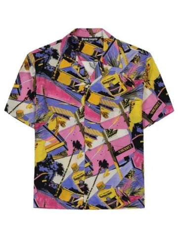 miami mix bowling shirt multicolor - PALM ANGELS - BALAAN 1