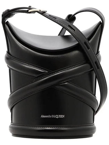 The Curve Bucket Bag Black - ALEXANDER MCQUEEN - BALAAN 1