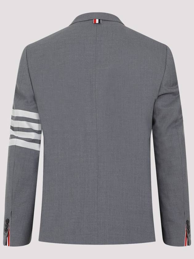 Plain Weave Suiting 4 Bar Classic Sport Jacket Medium Grey - THOM BROWNE - BALAAN 3