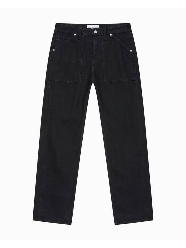 Jeans 90s Denim Straight Jeans Black - CALVIN KLEIN - BALAAN 1