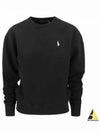 Embroidered Logo Pony Fleece Sweatshirt Black - POLO RALPH LAUREN - BALAAN 2