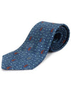 100 silk blue patterned tie - CELINE - BALAAN 2