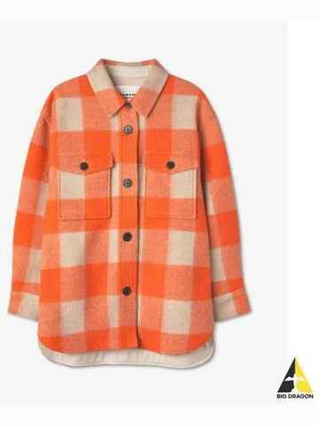 Women's Harveli Check Shirt Rust - ISABEL MARANT - BALAAN 2