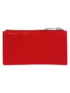 Intrecciato Zipper Card Wallet Red - BOTTEGA VENETA - BALAAN 3