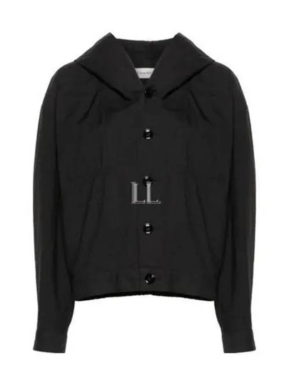 Cotton Crinkled Finish Jacket Black - LEMAIRE - BALAAN 2