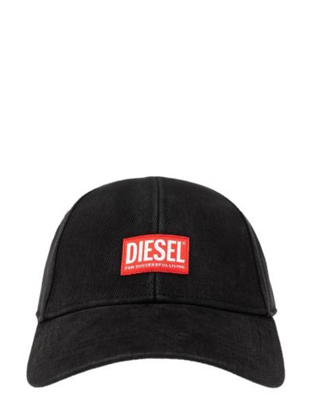 Corry Jacq Wash Logo Patch Base Ball Cap Black - DIESEL - BALAAN 2