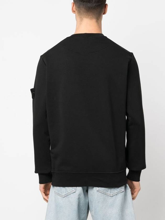 Wappen Patch Crew Neck Sweatshirt Black - STONE ISLAND - BALAAN 4