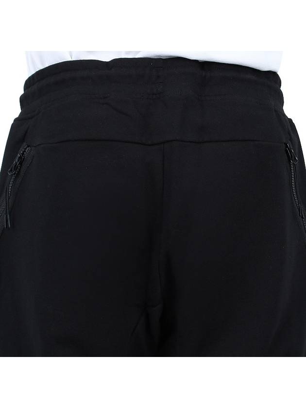 Diagonal Raised Fleece Zipped Track Pants Black - CP COMPANY - 8