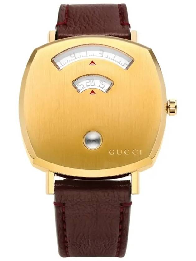 Grip Quartz 35MM Leather Watch Brown - GUCCI - BALAAN 6