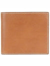 Vacchetta Leather Bill Fold Wallet Natural Brown - THOM BROWNE - BALAAN 2