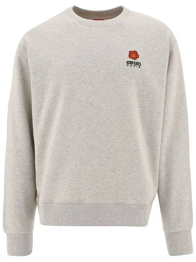 Flower Logo Sweatshirt Gray 5SW440 4MF 93 - KENZO - BALAAN 1