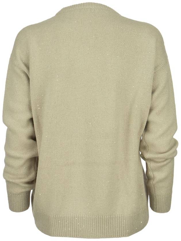 crew neck cashmere knit top beige - BRUNELLO CUCINELLI - BALAAN 3