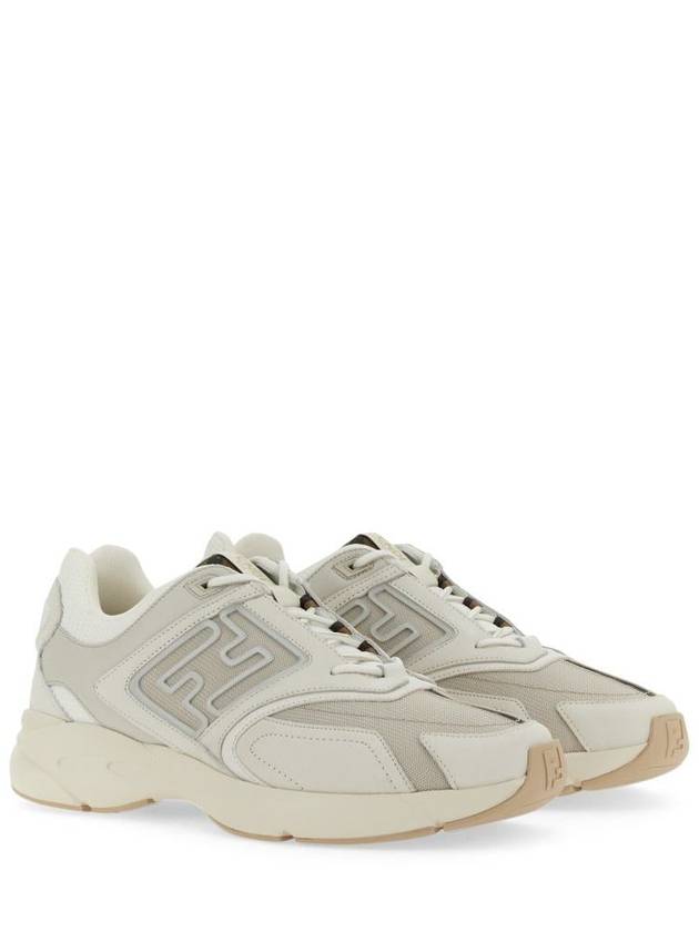 Fester Trainer Nubuck Leather Low Top Sneakers White - FENDI - BALAAN 4