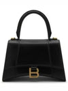 Hourglass Small Tote Bag in Shiny Box Calfskin Black - BALENCIAGA - BALAAN 2