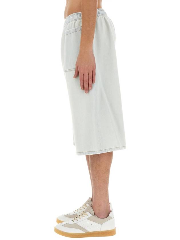 Men's Cutout Oversized Shorts Light Blue - MAISON MARGIELA - BALAAN 5