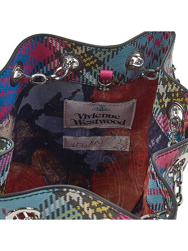 Chrissy Chain Tartan Small Bucket Bag - VIVIENNE WESTWOOD - BALAAN 10