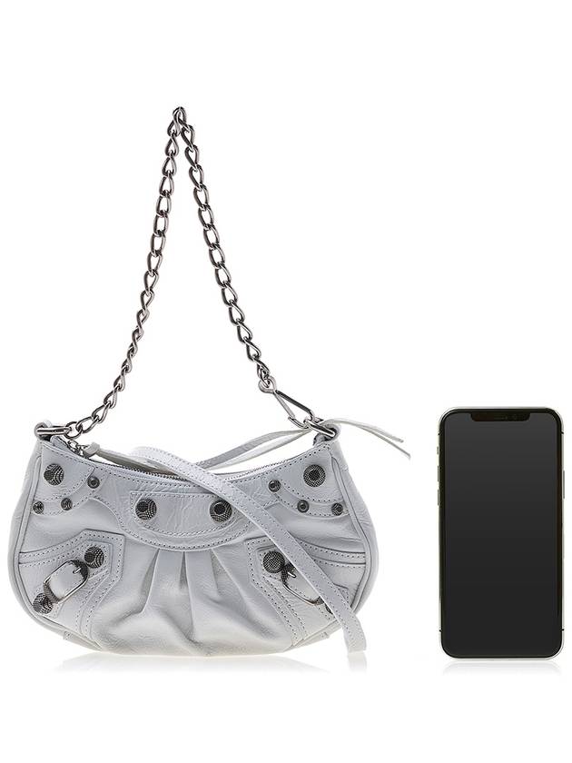 Le Cagole Chain Mini Shoulder Bag White - BALENCIAGA - BALAAN 7