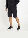 Logo Cotton Slim Cargo Shorts Black - STONE ISLAND - BALAAN 3