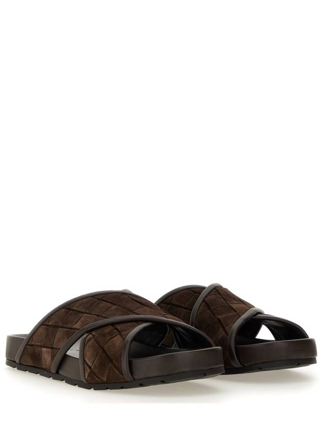 Tarik Suede Sandals Fondant - BOTTEGA VENETA - BALAAN 4