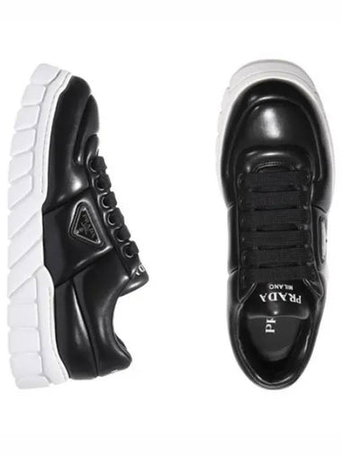 Padded nappa leather sneakers - PRADA - BALAAN 1