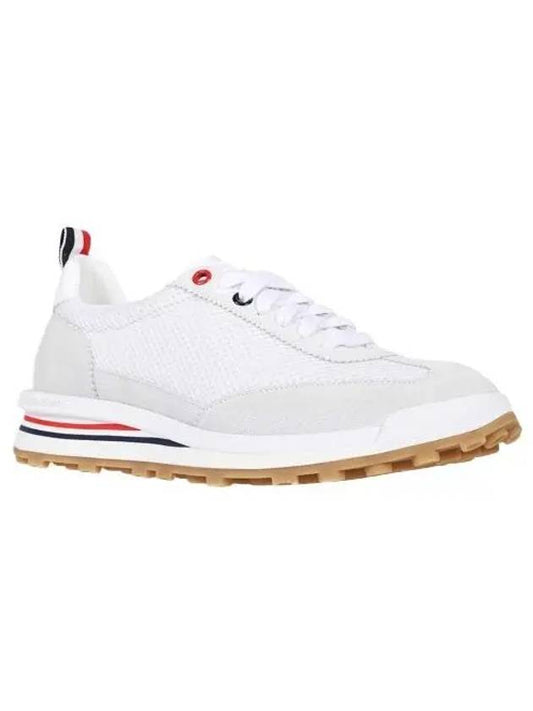 Thom Women Browne Nylon Tech Runner Low Top Sneakers Grey White - THOM BROWNE - BALAAN 2