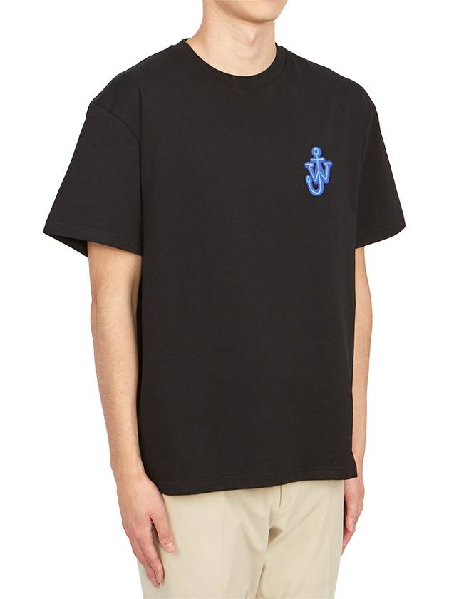 Anchor Patch Cotton Short Sleeve T-Shirt  Black - JW ANDERSON - BALAAN 6