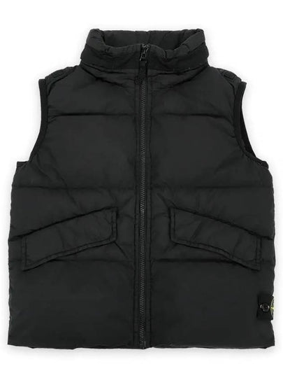 Kids Crinkle Reps Recycled Nylon Down Vest Black - STONE ISLAND - BALAAN 2