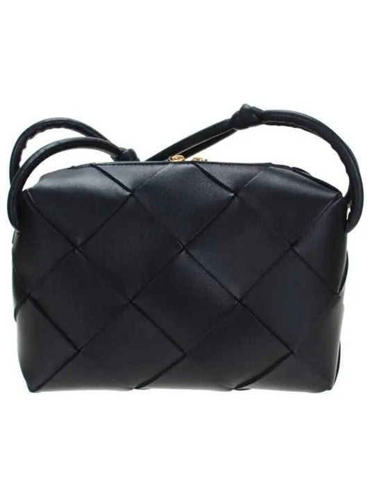 Cassette Intrecciato Small Cross Bag Black - BOTTEGA VENETA - BALAAN 2