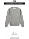 Small Heart Logo Sweatshirt Grey - AMI - BALAAN 3