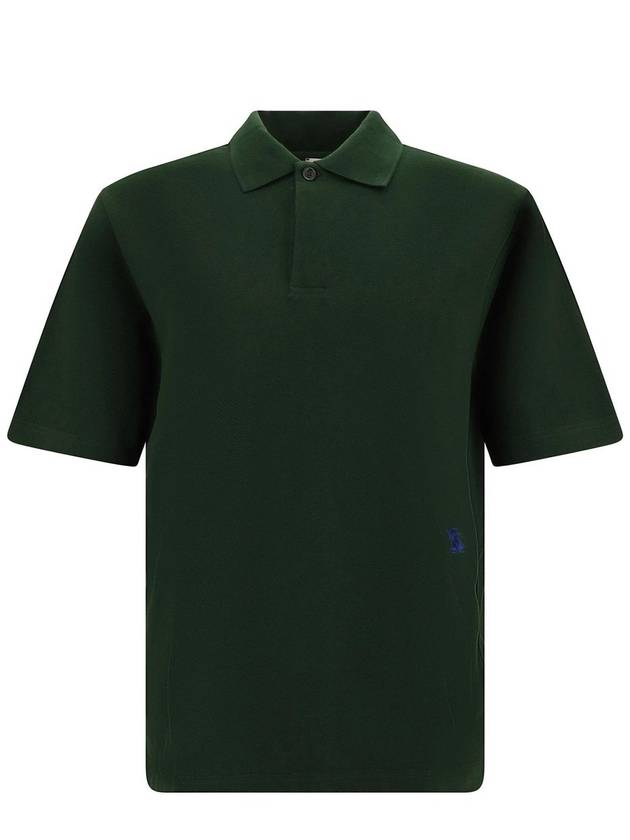 Embroid Logo Cotton Polo Shirt Ivy - BURBERRY - BALAAN 2