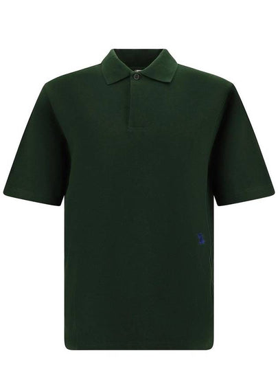 Embroid Logo Cotton Polo Shirt Ivy - BURBERRY - BALAAN 2