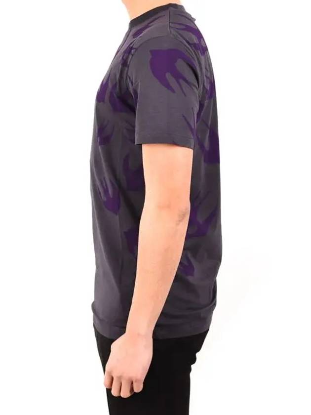 Purple Swallow Printing Short Sleeve T-Shirt 277605 - ALEXANDER MCQUEEN - BALAAN 3