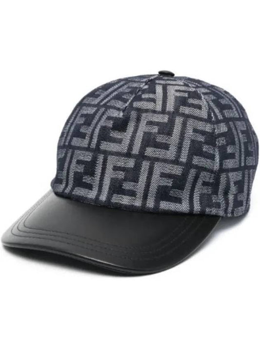 FF Jacquard Denim Ball Cap Dark Blue - FENDI - BALAAN 2