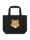 Fox Head Print Tote Bag Black - MAISON KITSUNE - BALAAN 2