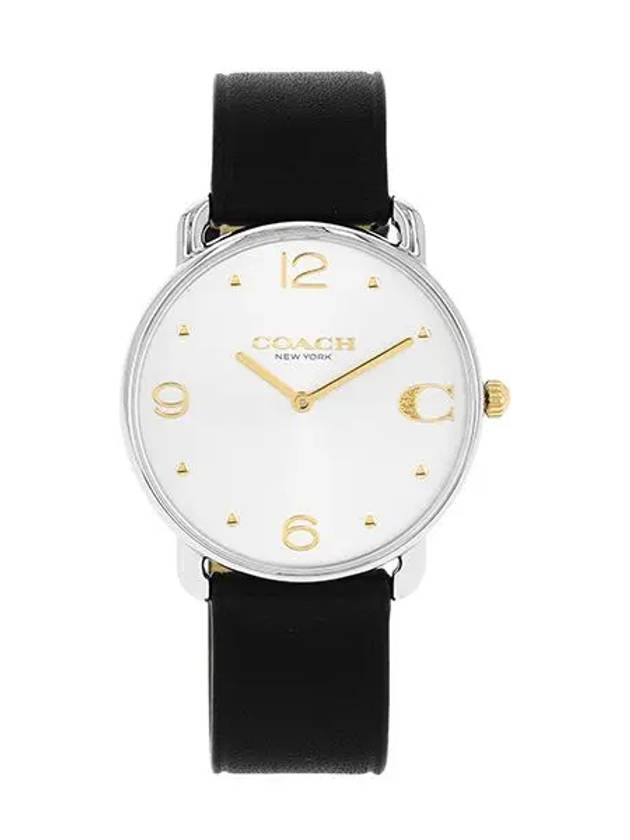 Elliot Leather Strap Watch Silver White - COACH - BALAAN 3