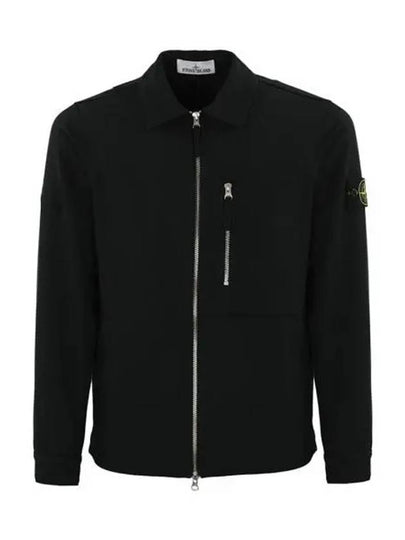 11103 Cotton Nylon Drill Overshirt Jacket Black - STONE ISLAND - BALAAN 2