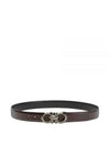 Reversible Adjustable Gancini Leather Belt Black Dark Brown - SALVATORE FERRAGAMO - BALAAN 2